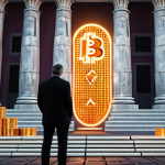 Digital Horizons: Navigating Modern Finance**
A person, symbolizing a discerning investor, stands at a crossroads between traditional finance (represented by a fading, outdated bank facade and stacks of Turkish Lira) and the vibrant, evolving digital asset landscape. The digital side features dynamic, glowing representations of Bitcoin, Ethereum, NFTs, and smart contracts, suggesting innovation and potential for value preservation against inflation. The overall scene should evoke a sense of thoughtful transition and discovery in the face of economic change.

**